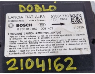 Centralita Airbag Fiat II Doblò  1 3 D Multijet