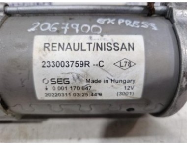 Motor Arranque Renault Express  1 5 Basis [1 5 Ltr  - 55 kW BLUE dCi Diesel FAP]