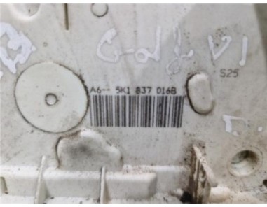 Cerradura Puerta Delantera Derecha Volkswagen Golf VI  1 4 Advance [1 4 Ltr  - 90 kW 16V TSI ]