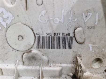 Cerradura Puerta Delantera Derecha Volkswagen Golf VI  1 4 Advance [1 4 Ltr  - 90 kW 16V TSI ]