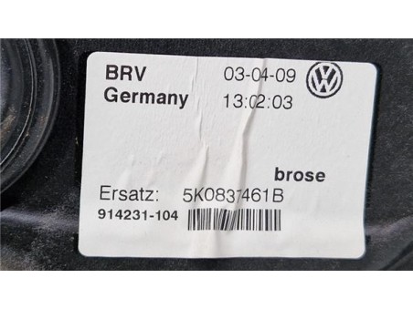 Elevalunas Electrico Delantero Izquierdo Volkswagen Golf VI  2 0 Advance [2 0 Ltr  - 81 kW TDI]