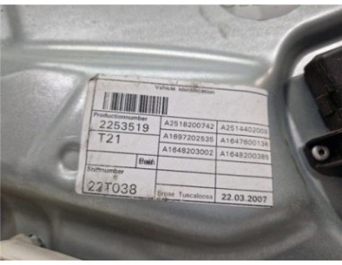 Elevalunas Electrico Delantero Izquierdo Mercedes-Benz Clase ML  3 0 ML 280 CDI  [3 0 Ltr  - 140 kW CDI CAT]