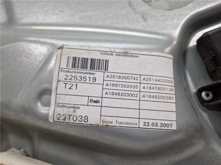 Elevalunas Electrico Delantero Izquierdo Mercedes-Benz Clase ML  3 0 ML 280 CDI  [3 0 Ltr  - 140 kW CDI CAT]