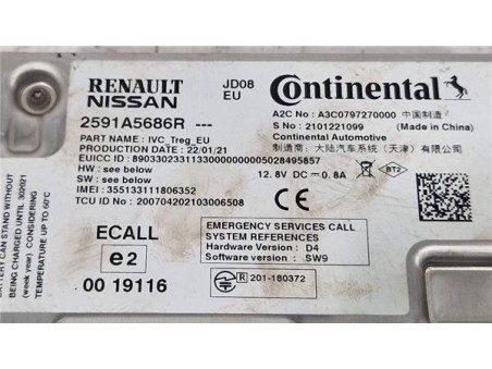 Modulo Electronico Renault Arkana  1 3 Intens [1 3 Ltr  - 103 kW TCE]