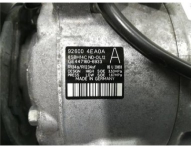 Compresor Aire Acondicionado Renault Kadjar  1 5 Business Edition [1 5 Ltr  - 81 kW dCi Diesel FAP Energy]