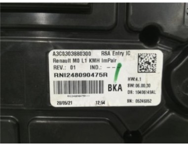 Cuadro Instrumentos Renault Express  1 5 Basis [1 5 Ltr  - 55 kW BLUE dCi Diesel FAP]