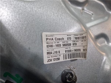 Elevalunas Electrico Delantero Derecho Hyundai ix20  1 6 Comfort [1 6 Ltr  - 85 kW CRDi CAT ]