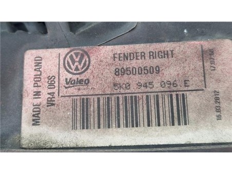 Piloto Trasero Derecho Volkswagen Golf VI  2 0 Advance [2 0 Ltr  - 81 kW TDI]