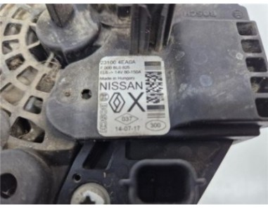 Alternador Nissan Qashqai  1 5 360° [1 5 Ltr  - 81 kW Turbodiesel CAT]