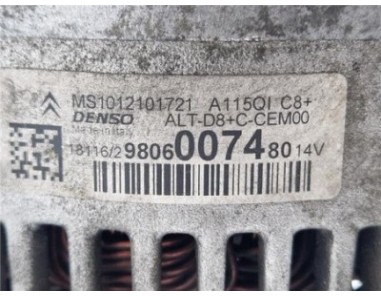 Alternador Citroen C3  1 2 Business [1 2 Ltr  - 60 kW 12V VTi / PureTech]