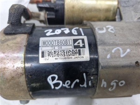 Motor Arranque Citroen Berlingo  1 9 D SX Combi [1 9 Ltr  - 51 kW Diesel]