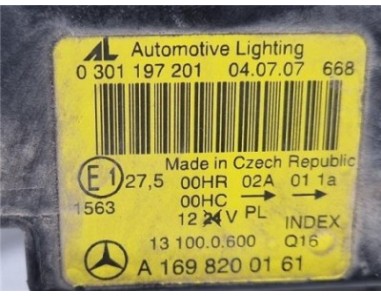 Faro Delantero Izquierdo Mercedes-Benz Clase A  2 0 A 180 CDI  [2 0 Ltr  - 80 kW CDI CAT]
