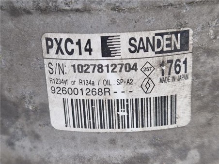 Compresor Aire Acondicionado Renault Megane IV Berlina 5P  1 2 Tech Road [1 2 Ltr  - 97 kW TCE Energy]