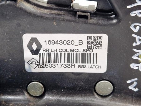 Cerradura Puerta Trasera Izquierda Renault Megane IV Berlina 5P  1 2 Tech Road [1 2 Ltr  - 97 kW TCE Energy]