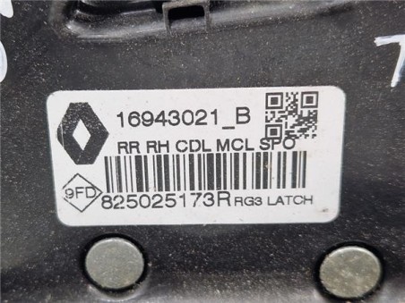 Cerradura Puerta Trasera Derecha Renault Megane IV Berlina 5P  1 2 Tech Road [1 2 Ltr  - 97 kW TCE Energy]