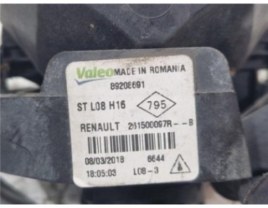 Faro Antiniebla Derecho Renault Megane IV Berlina 5P  1 2 Tech Road [1 2 Ltr  - 97 kW TCE Energy]