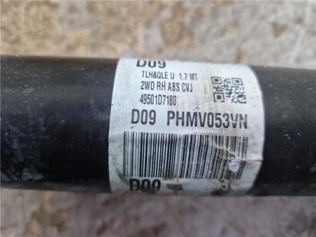 Transmision Delantera Derecha Hyundai Tucson  1 7 Tecno BlueDrive 2WD [1 7 Ltr  - 85 kW CRDi CAT]