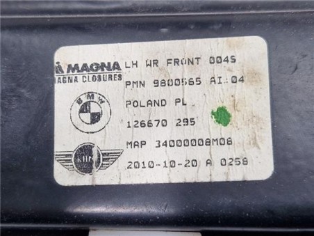 Elevalunas Electrico Delantero Izquierdo Mini Countryman  1 6 Cooper D All4 [1 6 Ltr  - 82 kW Diesel CAT]