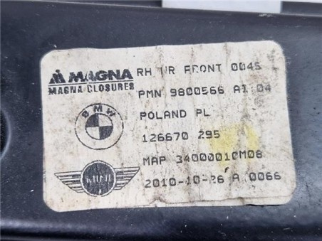 Elevalunas Electrico Delantero Derecho Mini Countryman  1 6 Cooper D All4 [1 6 Ltr  - 82 kW Diesel CAT]