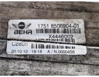 Intercooler Mini Countryman  1 6 Cooper D All4 [1 6 Ltr  - 82 kW Diesel CAT]