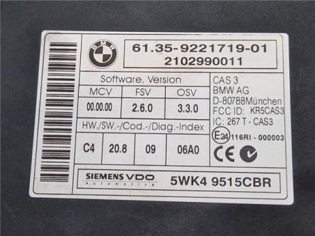 Modulo Electronico Mini Countryman  1 6 Cooper D All4 [1 6 Ltr  - 82 kW Diesel CAT]