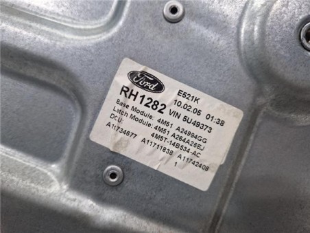 Elevalunas Electrico Trasero Derecho Ford FOCUS II Ranchera familiar  2 0 TDCi