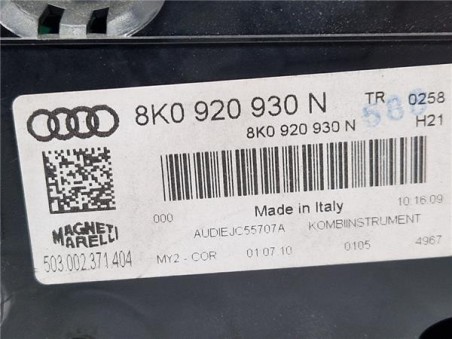 Cuadro Instrumentos Audi A4 Berlina  2 0 e [2 0 Ltr  - 100 kW 16V TDI]