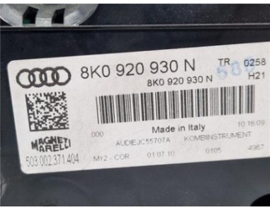Cuadro Instrumentos Audi A4 Berlina  2 0 e [2 0 Ltr  - 100 kW 16V TDI]