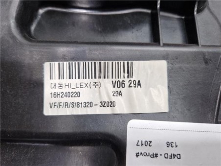 Elevalunas Electrico Delantero Derecho Hyundai i40  1 7 Style [1 7 Ltr  - 100 kW CRDi CAT]