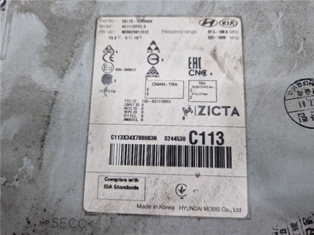 Radio / Cd Hyundai i40  1 7 Style [1 7 Ltr  - 100 kW CRDi CAT]