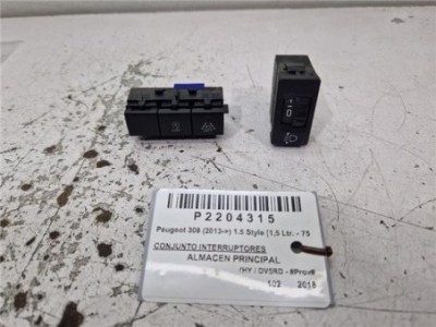 Conjunto Interruptores Peugeot 308  1 5 Style [1 5 Ltr  - 75 kW Blue-HDI FAP]