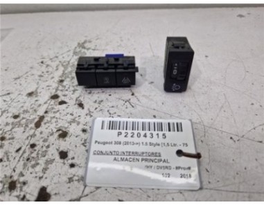 Conjunto Interruptores Peugeot 308  1 5 Style [1 5 Ltr  - 75 kW Blue-HDI FAP]