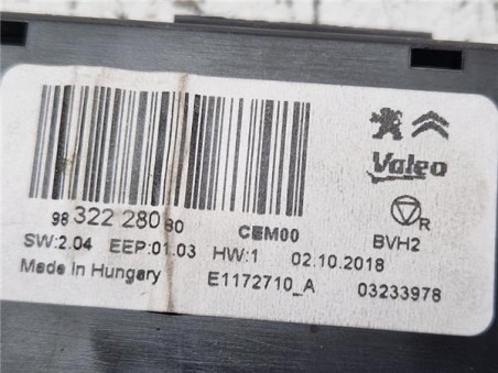 MODULO ELECTRONICO Peugeot 308  1 5 Style [1 5 Ltr  - 75 kW Blue-HDI FAP]