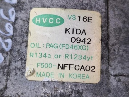 Compresor Aire Acondicionado Hyundai Tucson  1 7 Tecno BlueDrive 2WD [1 7 Ltr  - 85 kW CRDi CAT]