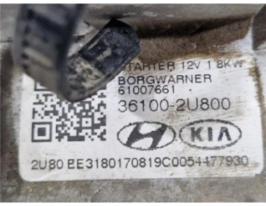 Motor Arranque Hyundai i30  1 6 KLASS 70KW