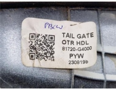 Maneta Exterior Porton Hyundai i30  1 6 KLASS 70KW