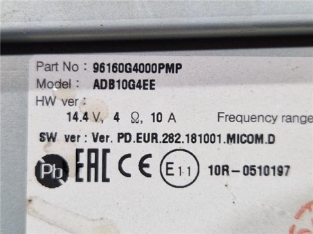 PANTALLA NAVEGADOR Hyundai i30  1 6 KLASS 70KW