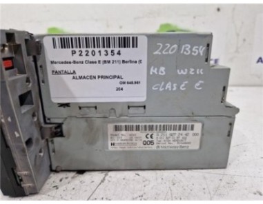 Pantalla Mercedes-Benz Clase E  Berlina  3 2 E 320 CDI  [3 2 Ltr  - 150 kW CDI CAT]