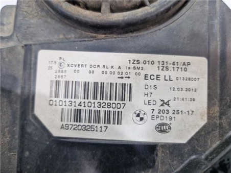 FARO XENON IZQUIERDO BMW Serie 5 Berlina  2 0 520 d [2 0 Ltr  - 135 kW Turbodiesel]