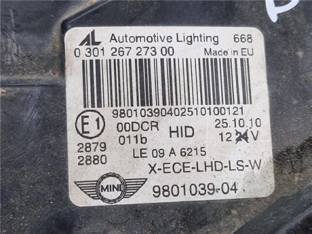 FARO XENON IZQUIERDO Mini Countryman  1 6 Cooper D All4 [1 6 Ltr  - 82 kW Diesel CAT]