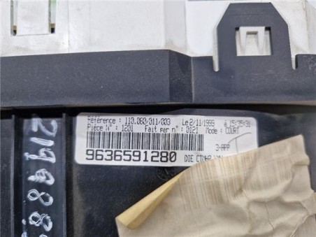 Cuadro Instrumentos Peugeot 106  1 5 Max D [1 5 Ltr  - 42 kW Diesel CAT ]