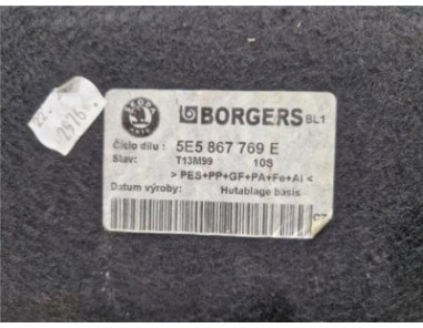 Bandeja Trasera Skoda Octavia Berlina  1 6 Ambition [1 6 Ltr  - 77 kW TDI DPF]