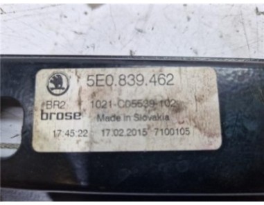 Elevalunas Electrico Trasero Derecho Skoda Octavia Berlina  1 6 Ambition [1 6 Ltr  - 77 kW TDI DPF]