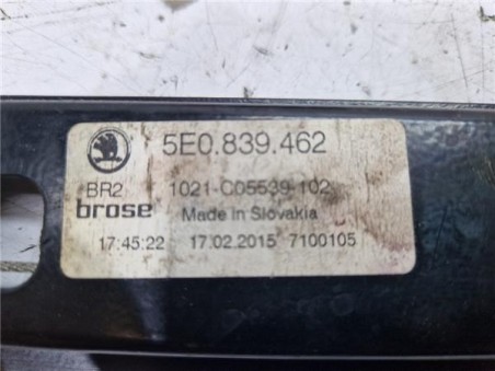 Elevalunas Electrico Trasero Derecho Skoda Octavia Berlina  1 6 Ambition [1 6 Ltr  - 77 kW TDI DPF]