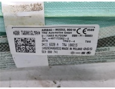 Airbag cortina delantero izquierdo Skoda Octavia Berlina  1 6 Ambition [1 6 Ltr  - 77 kW TDI DPF]