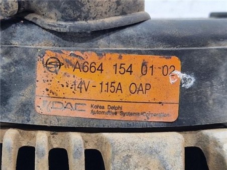 Alternador Ssangyong Kyron  2 0 200 Xdi Sport 4WD [2 0 Ltr  - 104 kW TD-Kat]