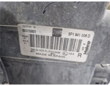 Faro Delantero Derecho Seat Altea XL  1 9 TDI