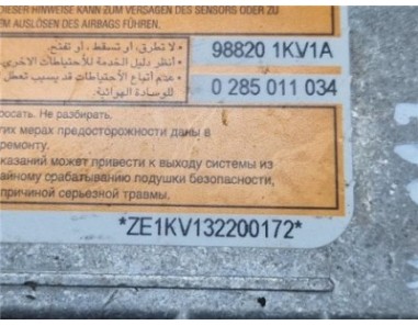 Centralita Airbag Nissan Juke I  1 6 Acenta [1 6 Ltr  - 86 kW 16V CAT]