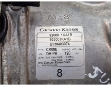 Compresor Aire Acondicionado Nissan Juke I  1 6 Acenta [1 6 Ltr  - 86 kW 16V CAT]