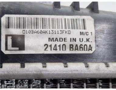 RADIADOR AGUA Nissan Juke I  1 6 Acenta [1 6 Ltr  - 86 kW 16V CAT]